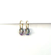 Crystal Drop Hoop Earrings